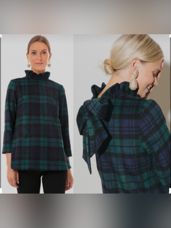 Tuckernuck Tops - Tuckernuck Blackwatch Plaid Faye Blouse